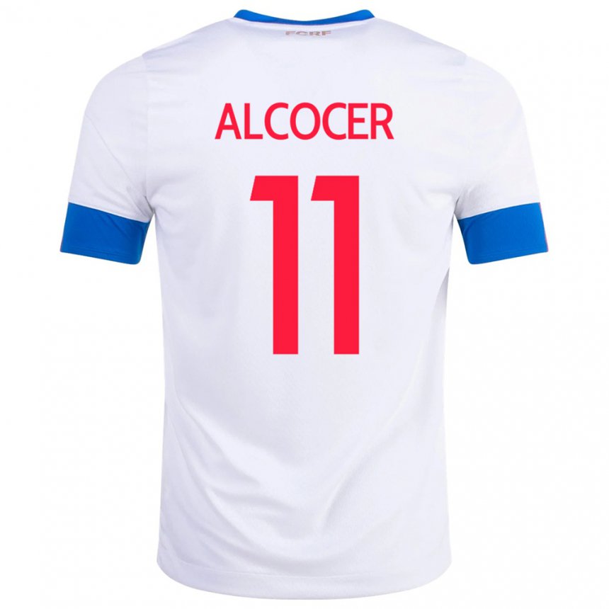 Damen Costa-ricanische Josimar Alcocer #11 Weiß Auswärtstrikot Trikot 22-24 T-shirt Österreich
