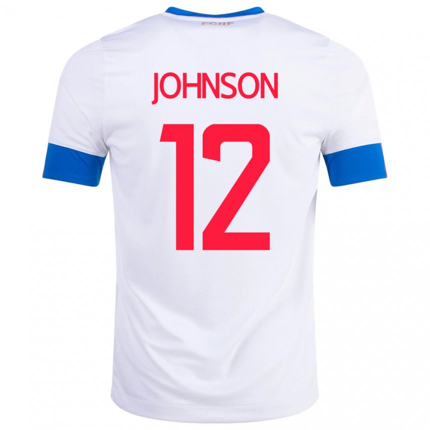 Damen Costa-ricanische Shawn Johnson #12 Weiß Auswärtstrikot Trikot 22-24 T-shirt Österreich