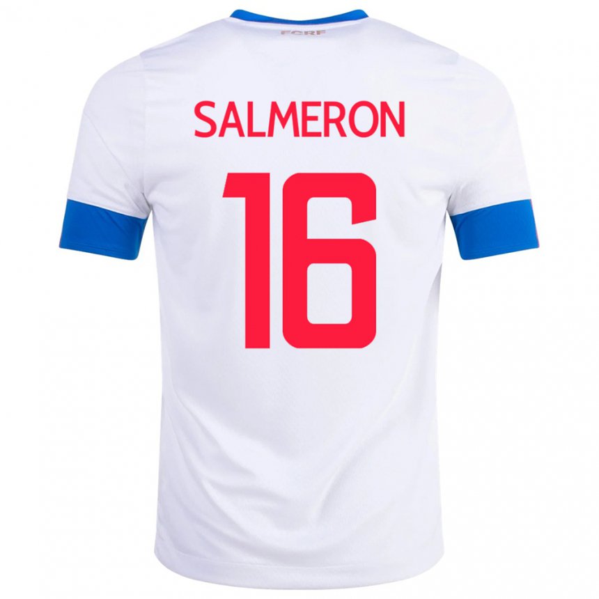 Damen Costa-ricanische Andrey Salmeron #16 Weiß Auswärtstrikot Trikot 22-24 T-shirt Österreich