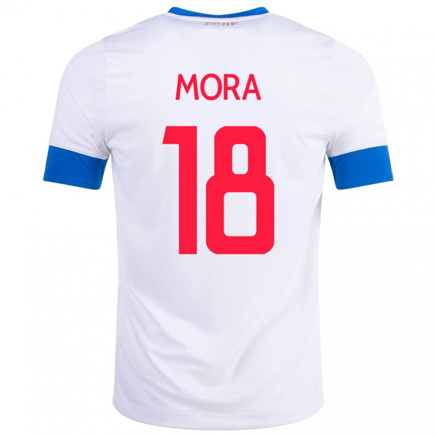 Damen Costa-ricanische Bayron Mora #18 Weiß Auswärtstrikot Trikot 22-24 T-shirt Österreich