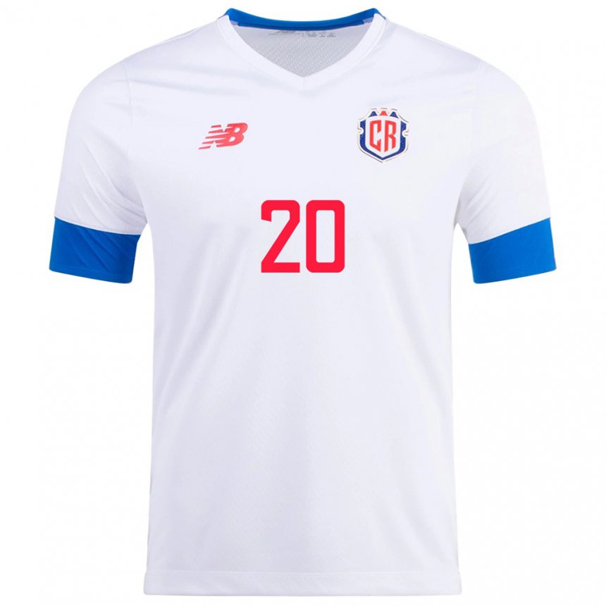 Damen Costa-ricanische Enyel Escoe #20 Weiß Auswärtstrikot Trikot 22-24 T-shirt Österreich