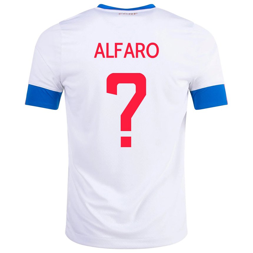 Damen Costa-ricanische Juan Alfaro #0 Weiß Auswärtstrikot Trikot 22-24 T-shirt Österreich