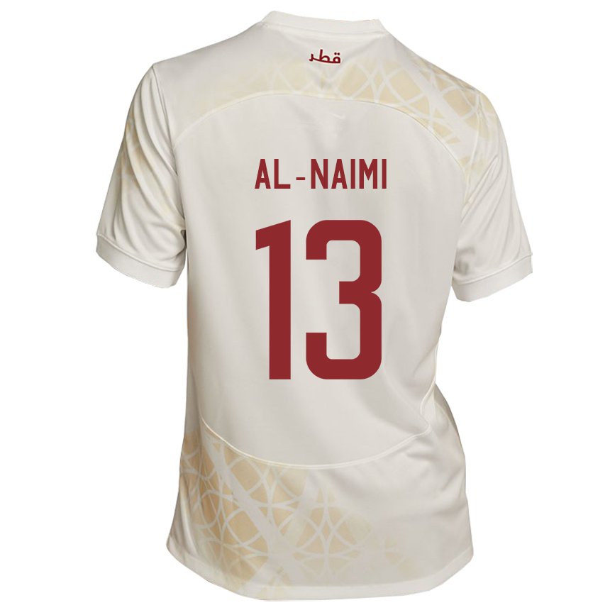 Damen Katarische Zahra Al Naimi #13 Goldbeige Auswärtstrikot Trikot 22-24 T-shirt Österreich