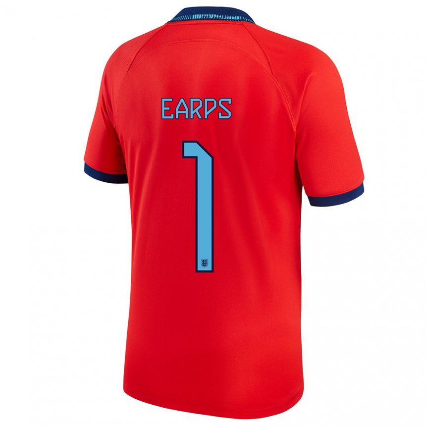 Damen Englische Mary Earps #1 Rot Auswärtstrikot Trikot 22-24 T-shirt Österreich