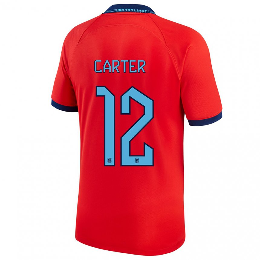 Damen Englische Jess Carter #12 Rot Auswärtstrikot Trikot 22-24 T-shirt Österreich