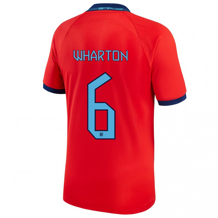 Damen Englische Adam Wharton #6 Rot Auswärtstrikot Trikot 22-24 T-shirt Österreich