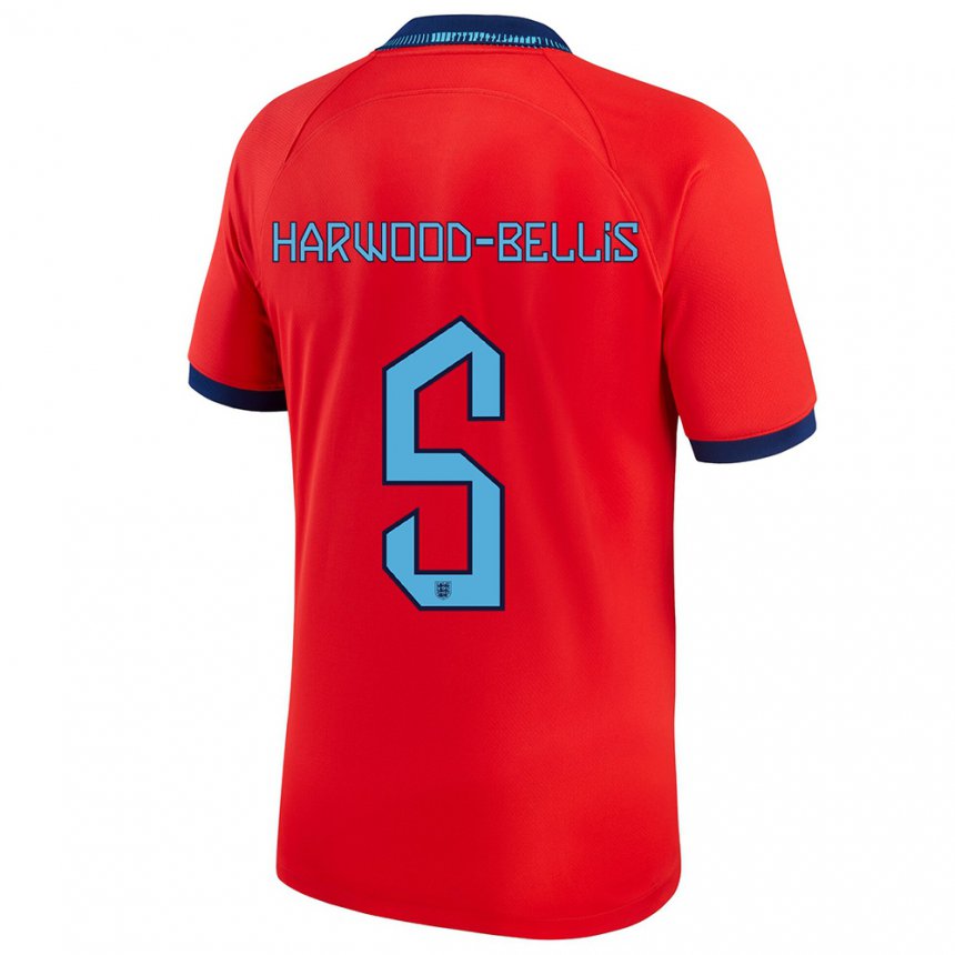 Damen Englische Taylor Harwood Bellis #5 Rot Auswärtstrikot Trikot 22-24 T-shirt Österreich
