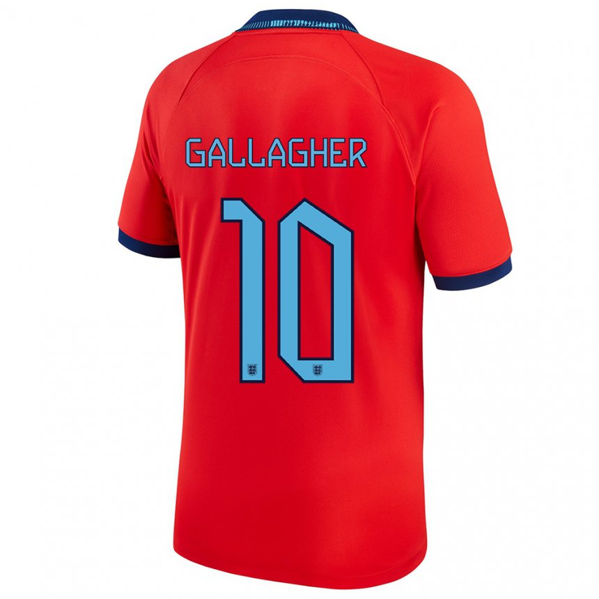 Damen Englische Conor Gallagher #10 Rot Auswärtstrikot Trikot 22-24 T-shirt Österreich