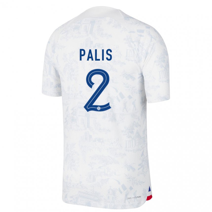 Damen Französische Ella Palis #2 Weiß Blau Auswärtstrikot Trikot 22-24 T-shirt Österreich