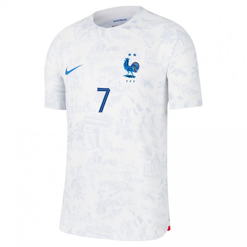 Damen Französische Alan Virginius #7 Weiß Blau Auswärtstrikot Trikot 22-24 T-shirt Österreich
