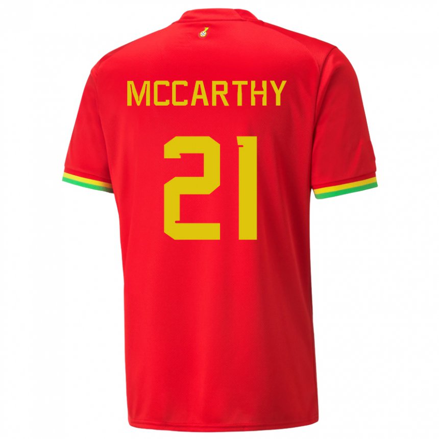 Damen Ghanaische Kerrie Mccarthy #21 Rot Auswärtstrikot Trikot 22-24 T-shirt Österreich