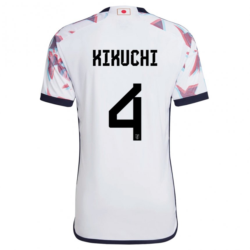 Damen Japanische Shuta Kikuchi #4 Weiß Auswärtstrikot Trikot 22-24 T-shirt Österreich