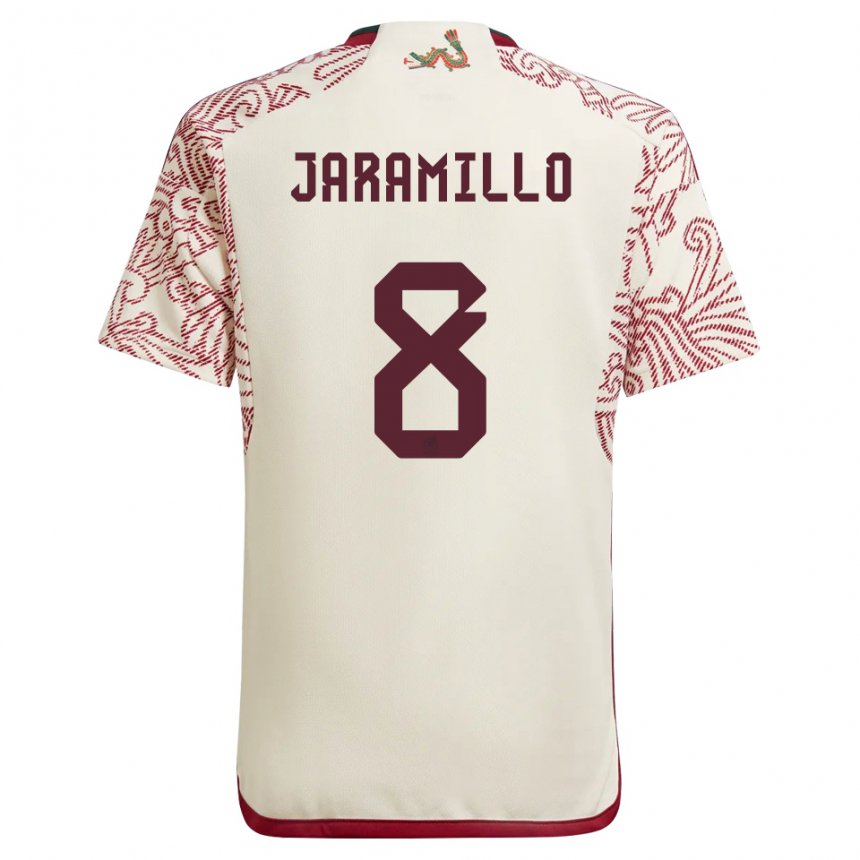 Damen Mexikanische Carolina Jaramillo #8 Wunder Weiß Rot Auswärtstrikot Trikot 22-24 T-shirt Österreich