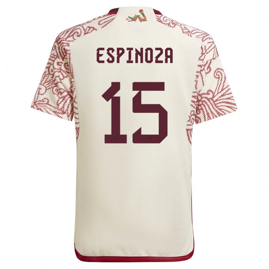 Damen Mexikanische Greta Espinoza #15 Wunder Weiß Rot Auswärtstrikot Trikot 22-24 T-shirt Österreich