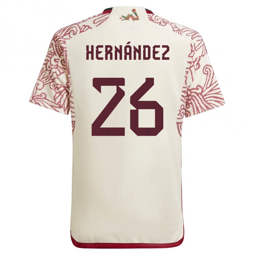 Damen Mexikanische Nicolette Hernandez #26 Wunder Weiß Rot Auswärtstrikot Trikot 22-24 T-shirt Österreich