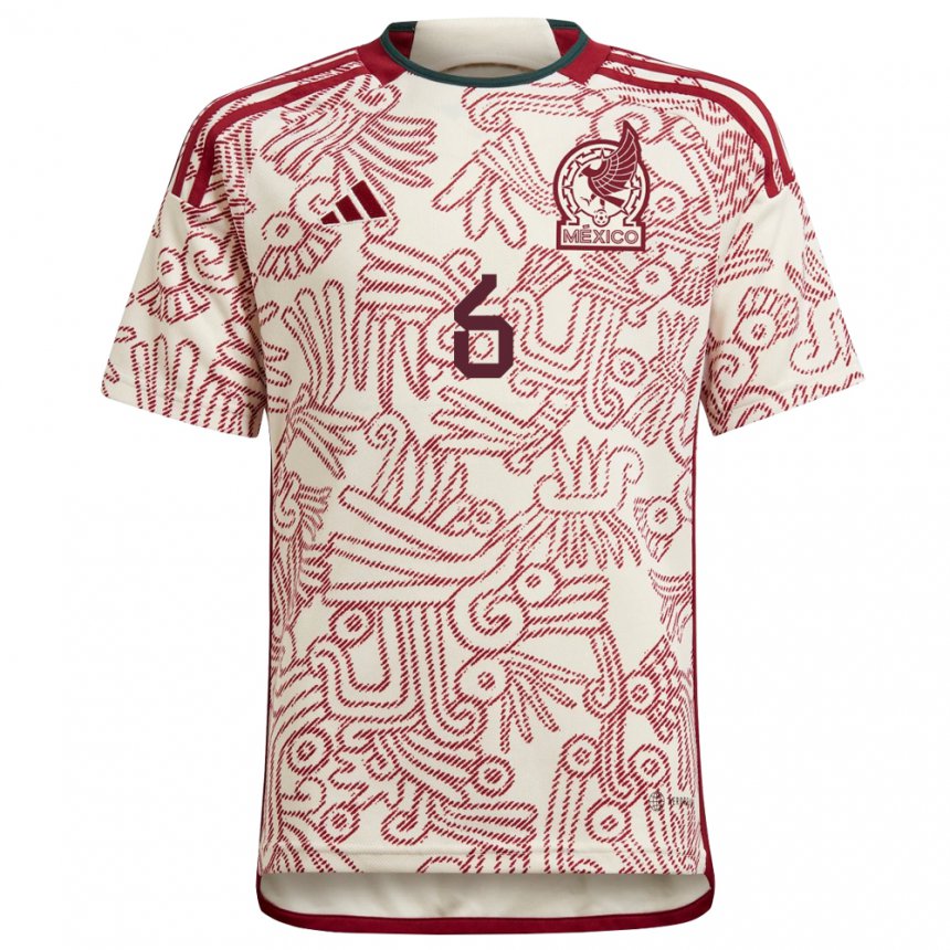 Damen Mexikanische Eugenio Pizzuto #6 Wunder Weiß Rot Auswärtstrikot Trikot 22-24 T-shirt Österreich