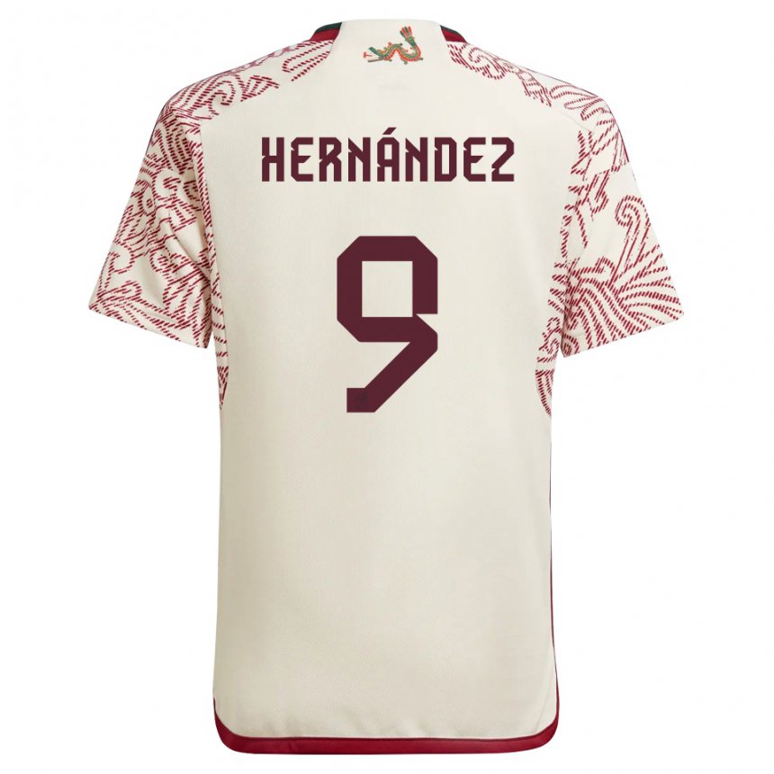 Damen Mexikanische Jesus Hernandez #9 Wunder Weiß Rot Auswärtstrikot Trikot 22-24 T-shirt Österreich