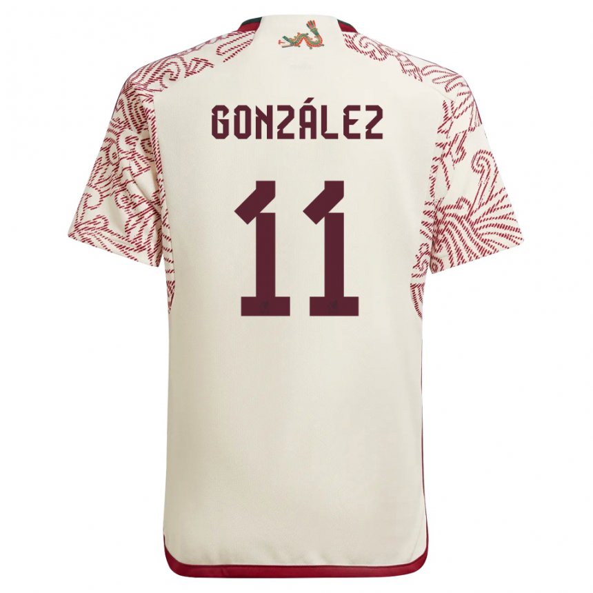 Damen Mexikanische Bryan Gonzalez #11 Wunder Weiß Rot Auswärtstrikot Trikot 22-24 T-shirt Österreich