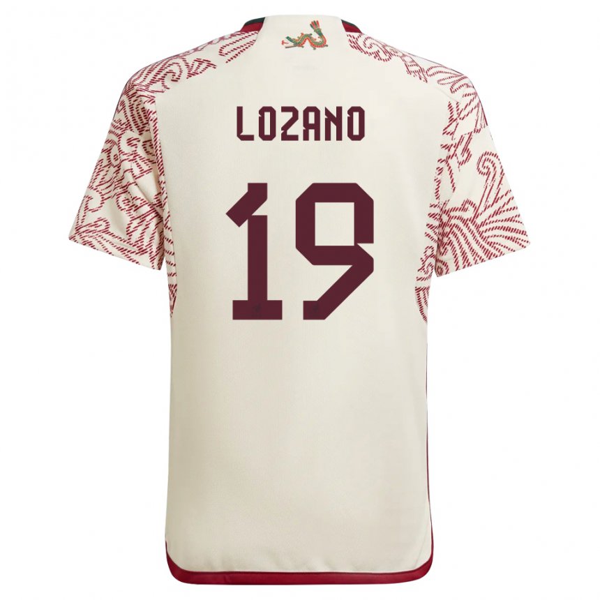 Damen Mexikanische Esteban Lozano #19 Wunder Weiß Rot Auswärtstrikot Trikot 22-24 T-shirt Österreich