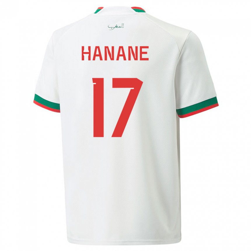 Damen Marokkanische Hanane Ait El Haj #17 Weiß Auswärtstrikot Trikot 22-24 T-shirt Österreich