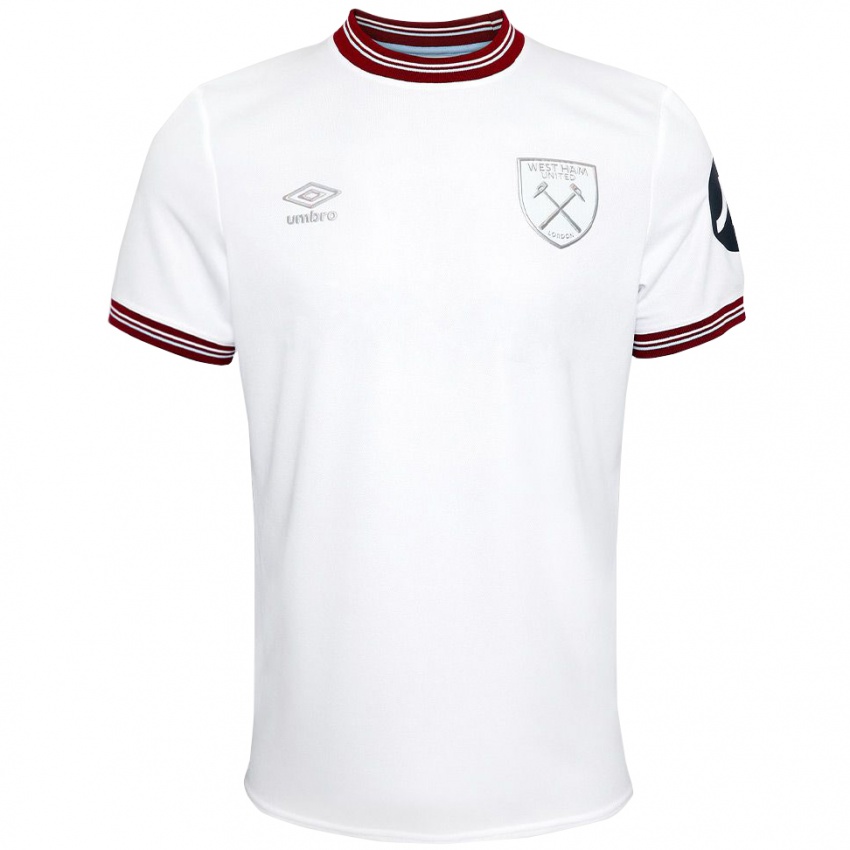 Kinder Lucas Paqueta #10 Weiß Auswärtstrikot Trikot 2023/24 T-Shirt Österreich