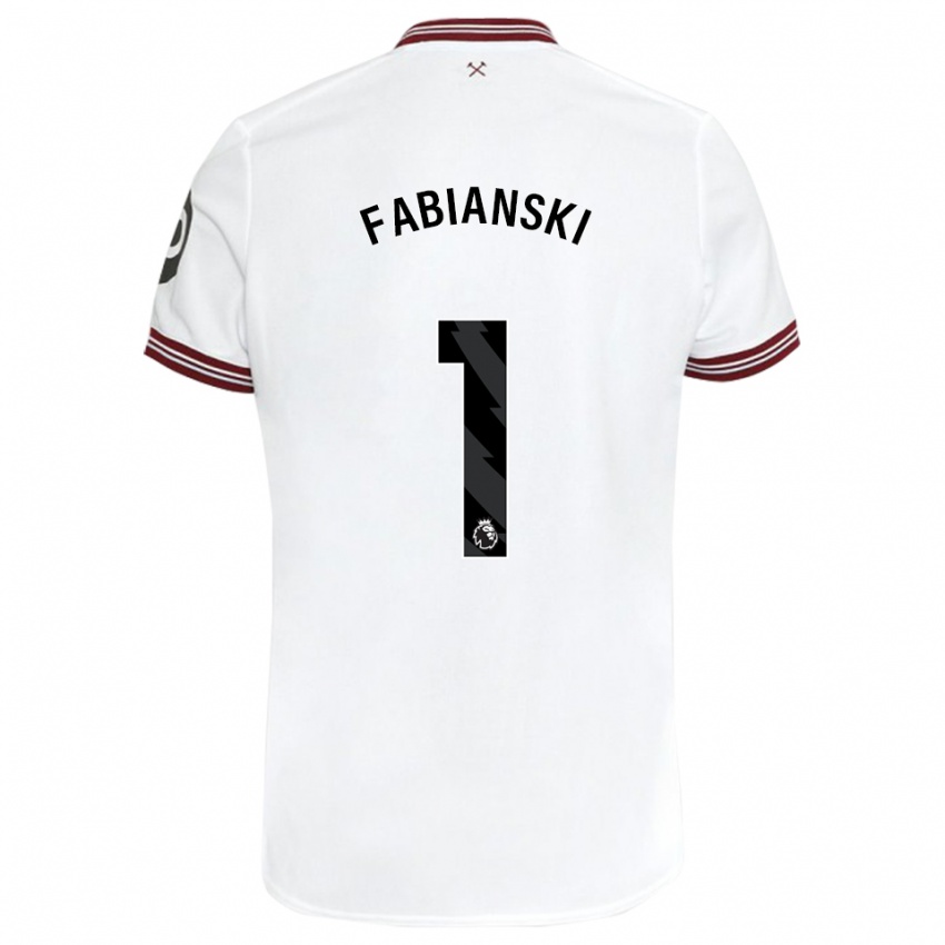 Kinder Lukasz Fabianski #1 Weiß Auswärtstrikot Trikot 2023/24 T-Shirt Österreich