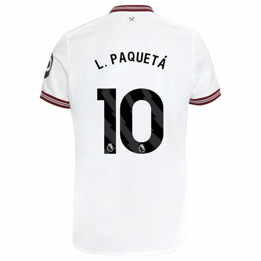 Kinder Lucas Paqueta #10 Weiß Auswärtstrikot Trikot 2023/24 T-Shirt Österreich