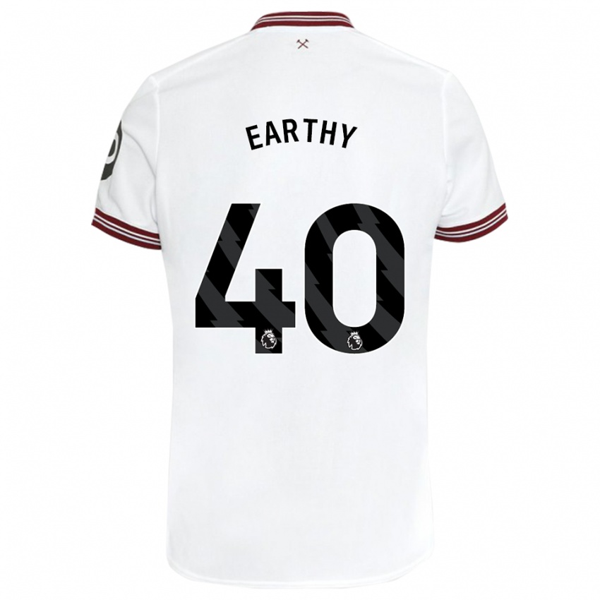 Kinder George Earthy #40 Weiß Auswärtstrikot Trikot 2023/24 T-Shirt Österreich