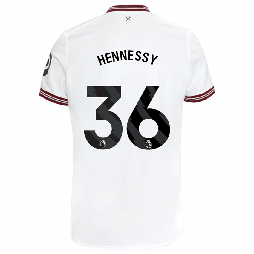 Kinder Alexandra Hennessy #36 Weiß Auswärtstrikot Trikot 2023/24 T-Shirt Österreich