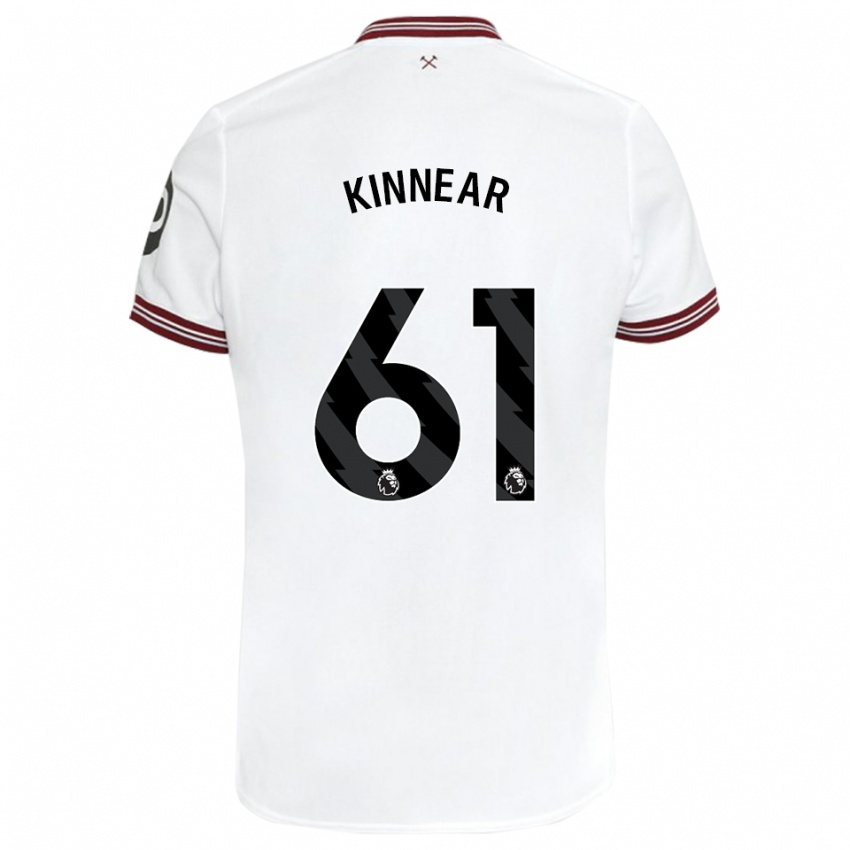 Kinder Brian Kinnear #61 Weiß Auswärtstrikot Trikot 2023/24 T-Shirt Österreich