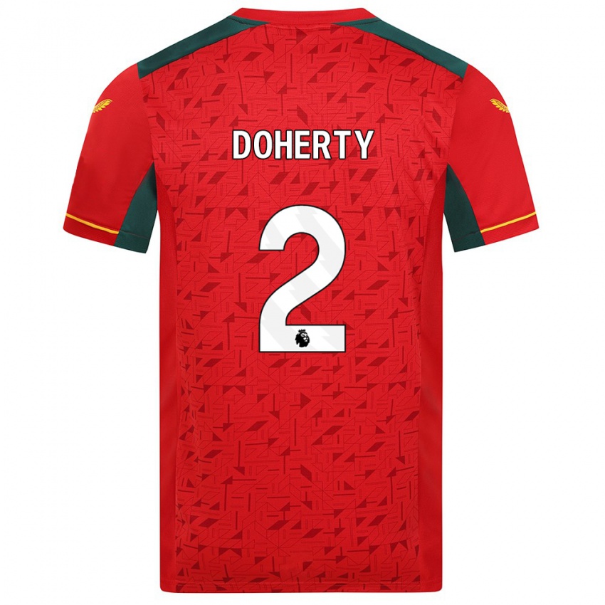 Kinder Matt Doherty #2 Rot Auswärtstrikot Trikot 2023/24 T-Shirt Österreich