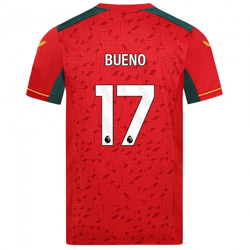 Kinder Hugo Bueno #17 Rot Auswärtstrikot Trikot 2023/24 T-Shirt Österreich