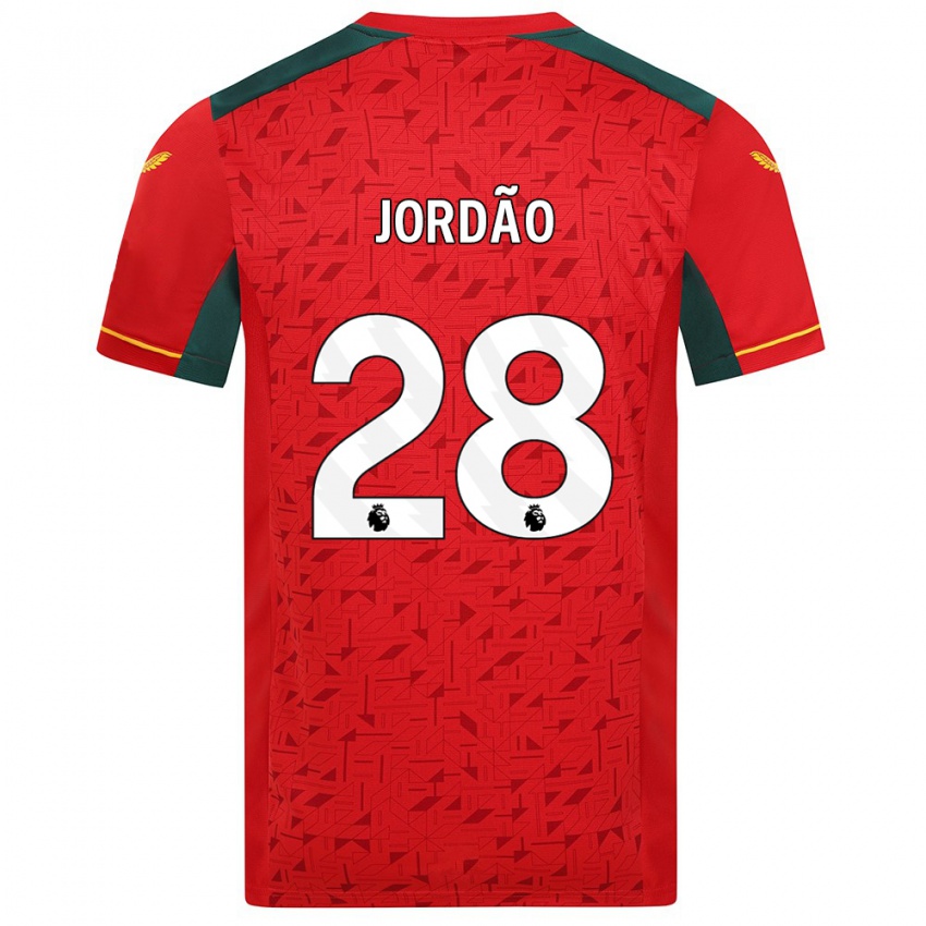 Kinder Bruno Jordao #28 Rot Auswärtstrikot Trikot 2023/24 T-Shirt Österreich