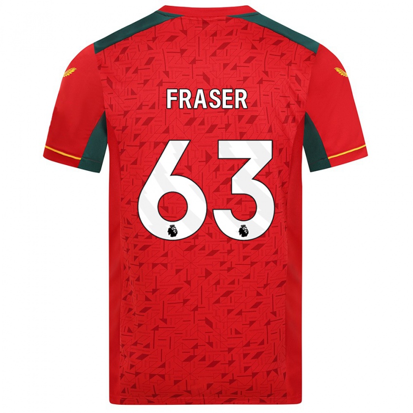 Kinder Nathan Fraser #63 Rot Auswärtstrikot Trikot 2023/24 T-Shirt Österreich