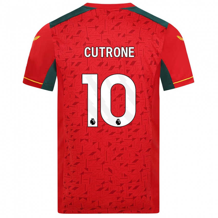 Kinder Patrick Cutrone #10 Rot Auswärtstrikot Trikot 2023/24 T-Shirt Österreich