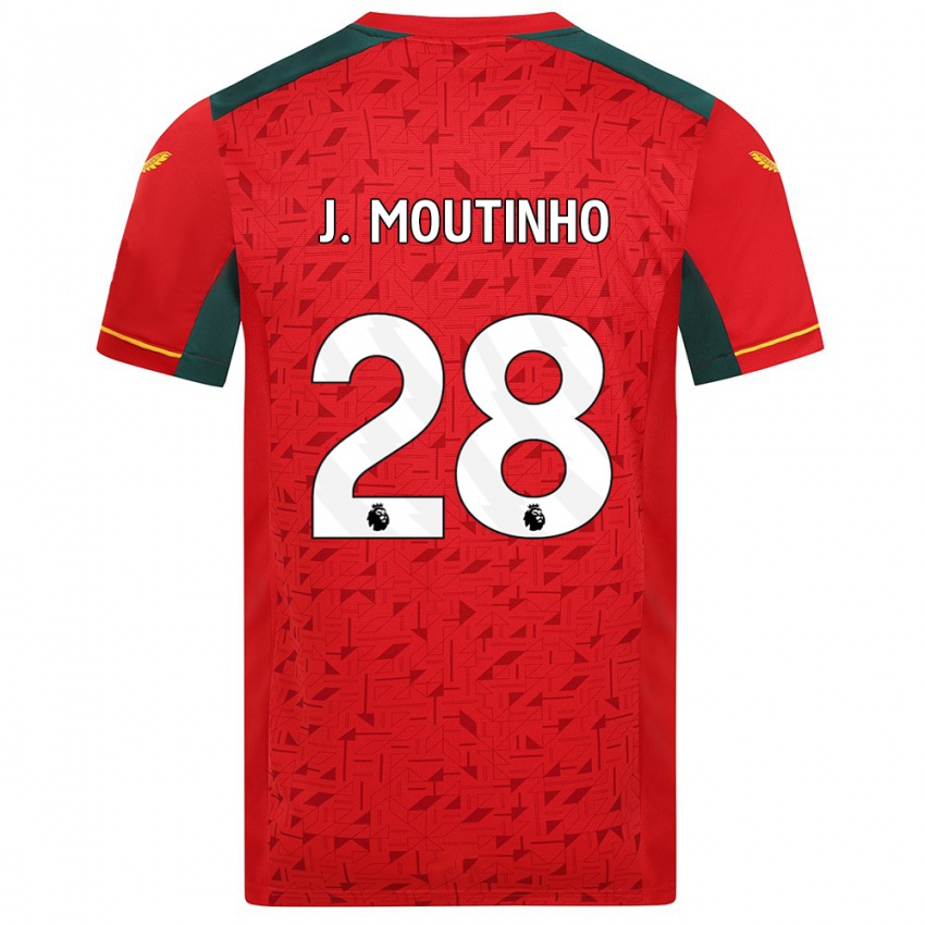 Kinder Joao Moutinho #28 Rot Auswärtstrikot Trikot 2023/24 T-Shirt Österreich