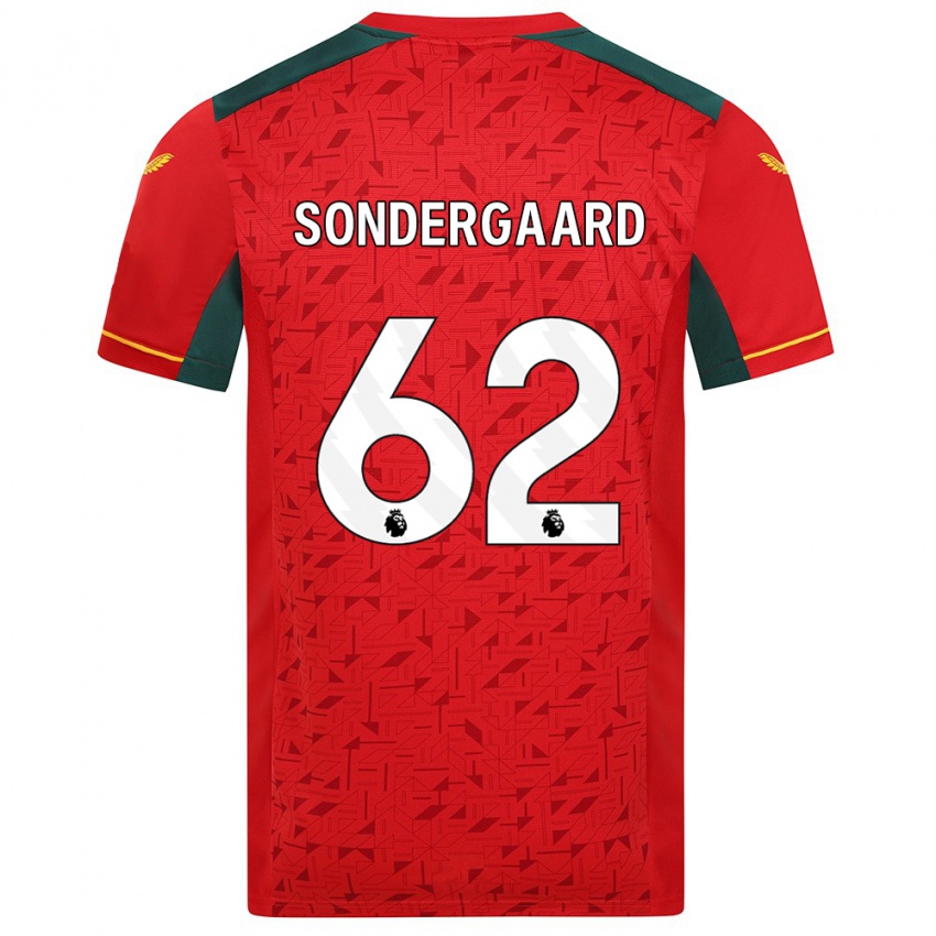 Kinder Andreas Sondergaard #62 Rot Auswärtstrikot Trikot 2023/24 T-Shirt Österreich