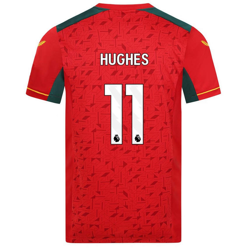 Kinder Amber Hughes #11 Rot Auswärtstrikot Trikot 2023/24 T-Shirt Österreich