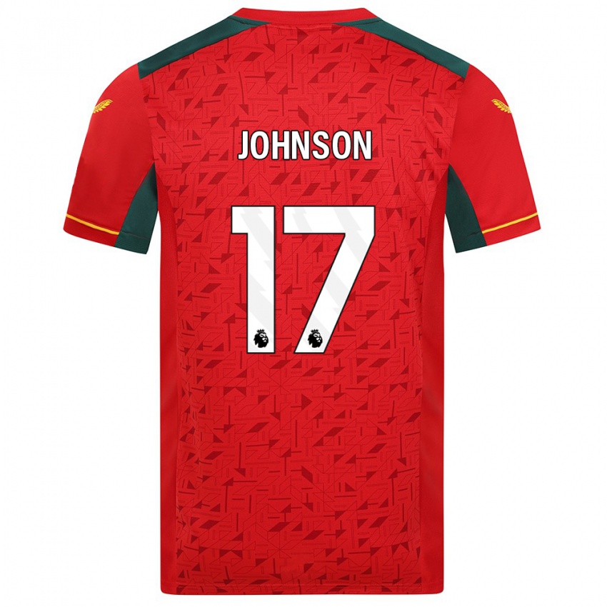Kinder Katie Johnson #17 Rot Auswärtstrikot Trikot 2023/24 T-Shirt Österreich