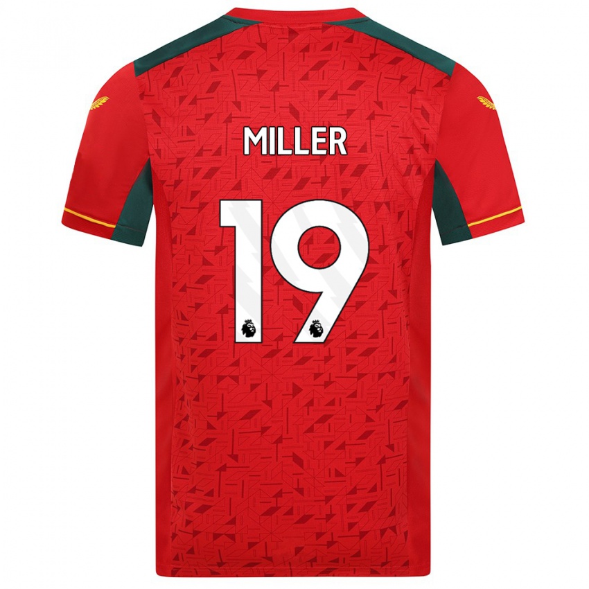 Kinder Ali Miller #19 Rot Auswärtstrikot Trikot 2023/24 T-Shirt Österreich