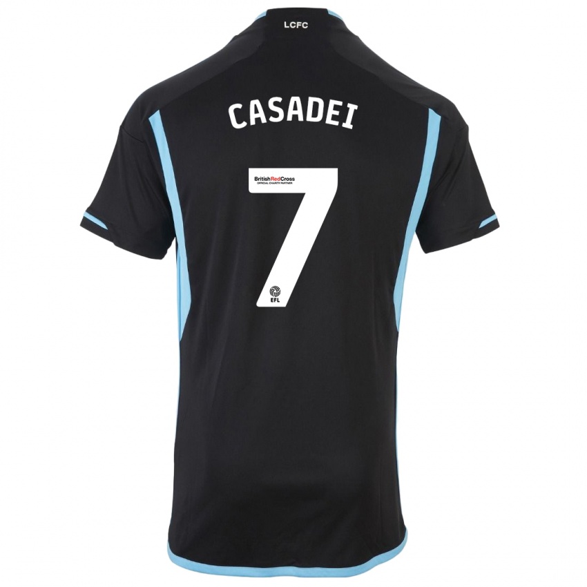 Kinder Cesare Casadei #7 Schwarz Auswärtstrikot Trikot 2023/24 T-Shirt Österreich