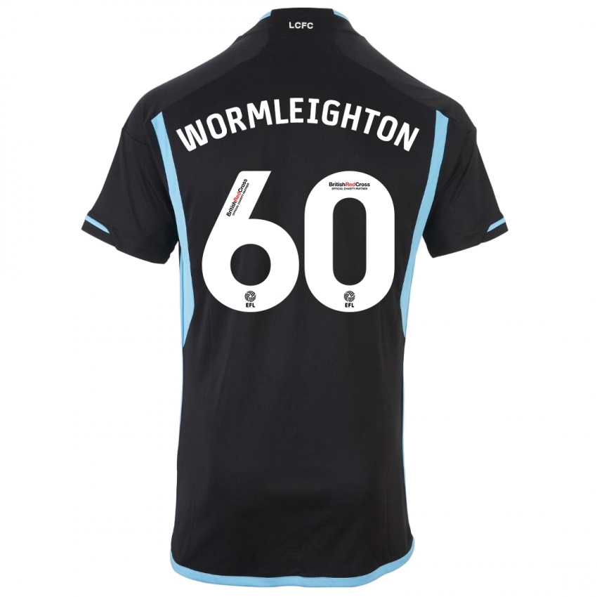 Kinder Joe Wormleighton #60 Schwarz Auswärtstrikot Trikot 2023/24 T-Shirt Österreich