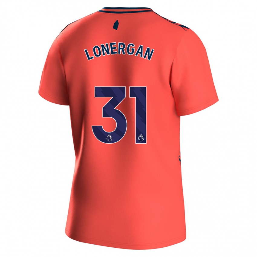 Kinder Andy Lonergan #31 Koralle Auswärtstrikot Trikot 2023/24 T-Shirt Österreich