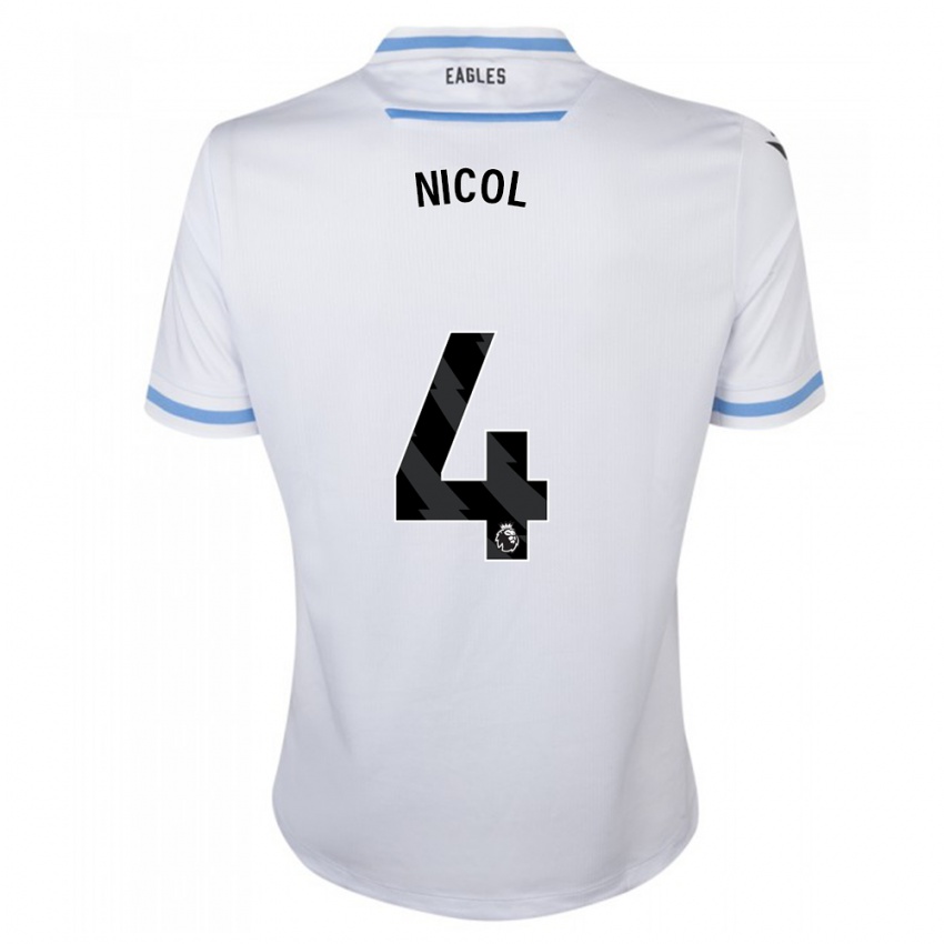 Kinder Leigh Nicol #4 Weiß Auswärtstrikot Trikot 2023/24 T-Shirt Österreich