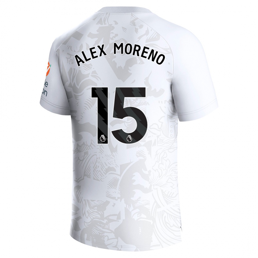 Kinder Álex Moreno #15 Weiß Auswärtstrikot Trikot 2023/24 T-Shirt Österreich
