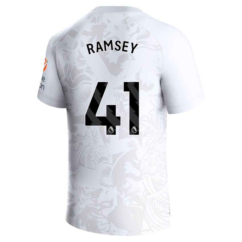 Kinder Jacob Ramsey #41 Weiß Auswärtstrikot Trikot 2023/24 T-Shirt Österreich