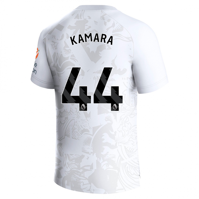 Kinder Boubacar Kamara #44 Weiß Auswärtstrikot Trikot 2023/24 T-Shirt Österreich