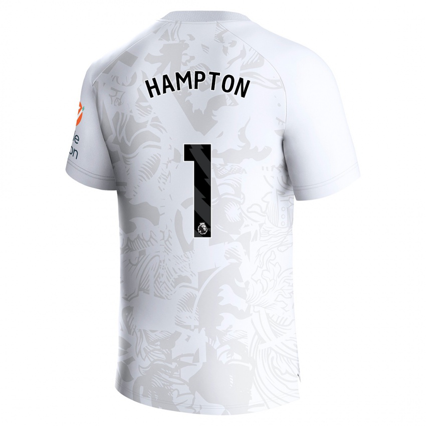 Kinder Hannah Hampton #1 Weiß Auswärtstrikot Trikot 2023/24 T-Shirt Österreich