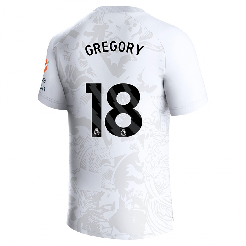Kinder Freya Gregory #18 Weiß Auswärtstrikot Trikot 2023/24 T-Shirt Österreich
