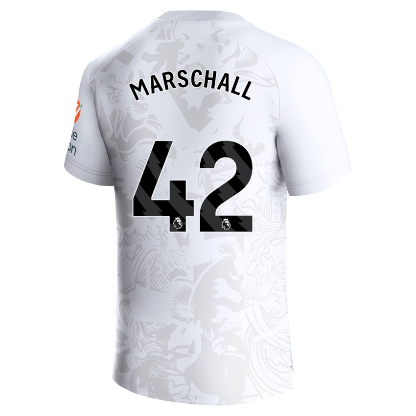 Kinder Filip Marschall #42 Weiß Auswärtstrikot Trikot 2023/24 T-Shirt Österreich